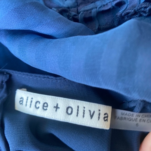 Alice + Olivia 6 Callan Stripe Silk Blend Romper - Picture 12 of 14